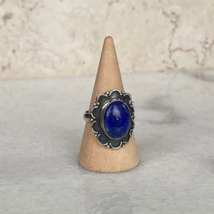 Sterling Silver Turquoise or Lapis Ring