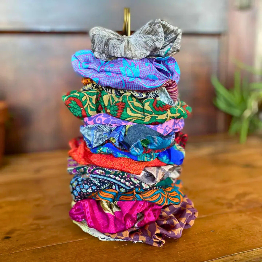 Mystery Silk Scrunchie 3 Pack | Upcycled Scrunchies