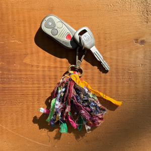 Recycled Sari Tassel Bag Charms / Keychains