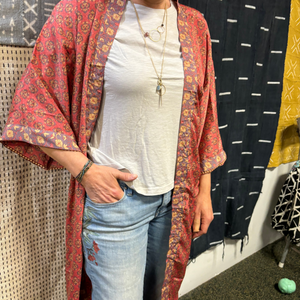 Long Silk Kimono Jacket | 100% Silk Multiple Styles One Size