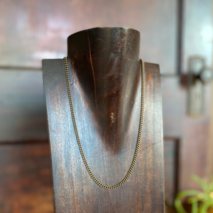 Men's Matte Gold and Antique Brass Necklace Unisex