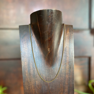 Men's Matte Gold and Antique Brass Necklace Unisex