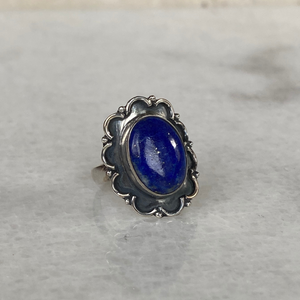 Sterling Silver Turquoise or Lapis Ring