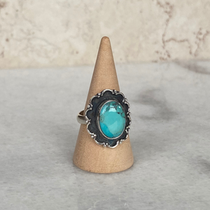 Sterling Silver Turquoise or Lapis Ring