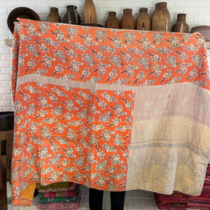 Kantha | Orange Flower