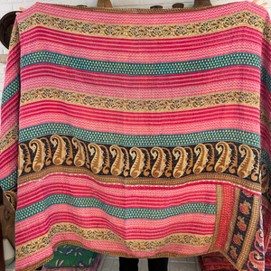 Kantha | Multi Pink and Green