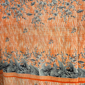 Kantha | Blue & Orange Garden