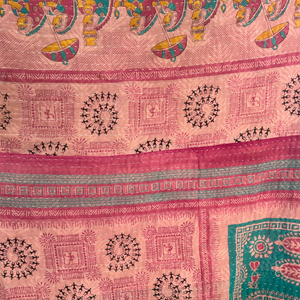 Kantha | Pink Spirals