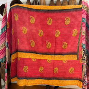 Kantha | Pink Spirals