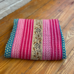 Kantha | Multi Pink and Green