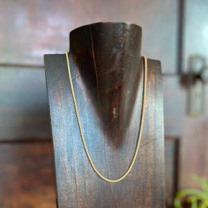 Men's Matte Gold and Antique Brass Necklace Unisex