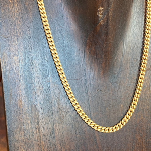 Men's Matte Gold and Antique Brass Necklace Unisex