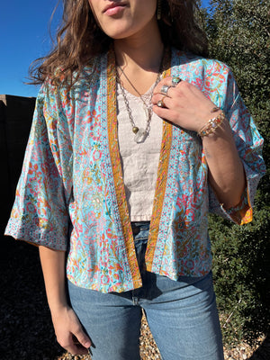 Silk Kimono Jacket - Seeds Jewelry