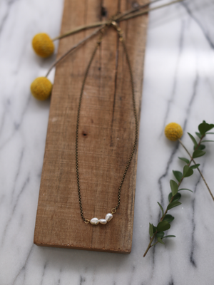 Three Pearl Necklace