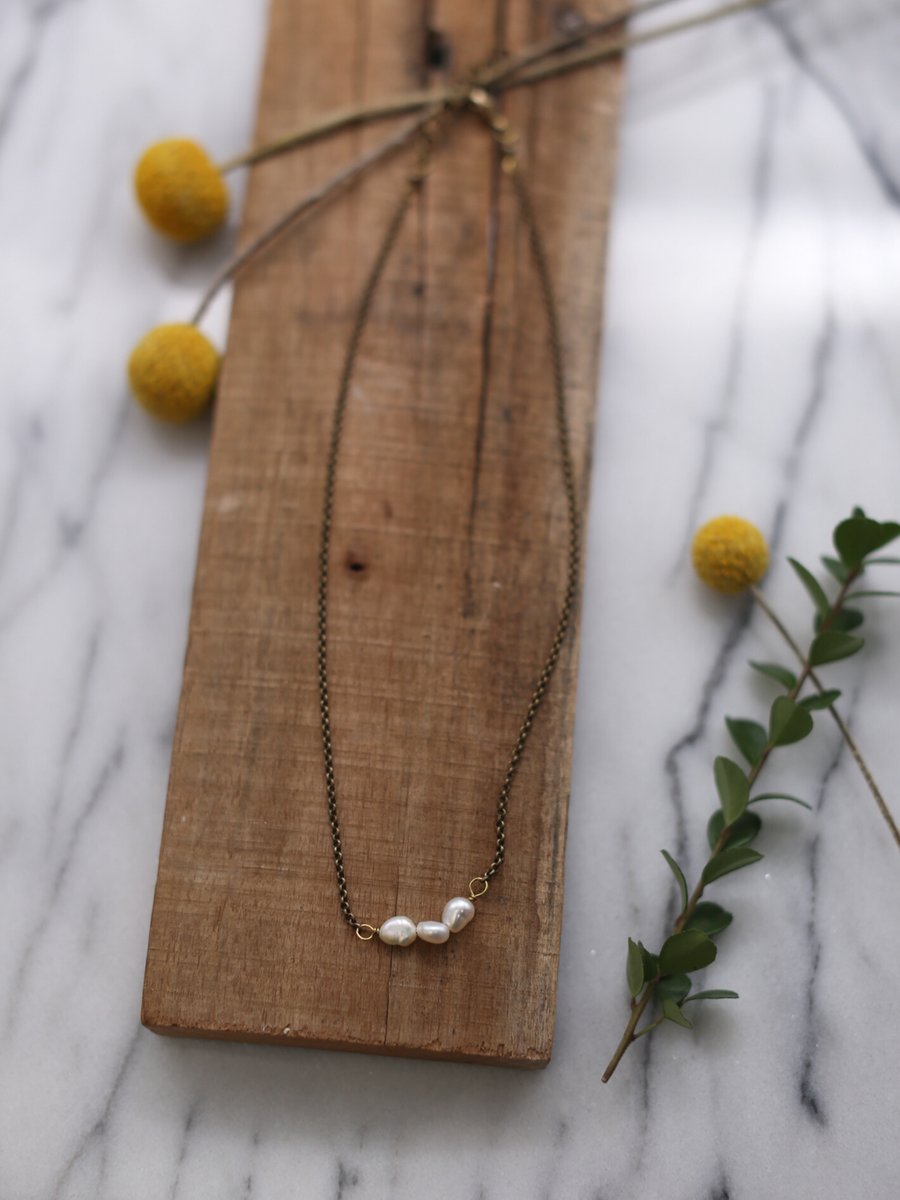 Three Pearl Necklace