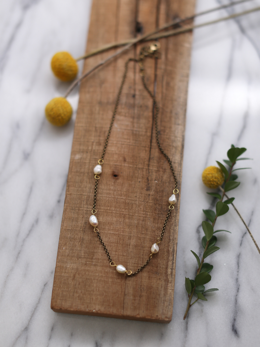 Five Pearl Necklace